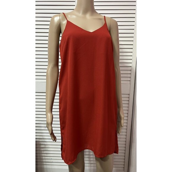 NWT Meraki Women Top Blouse Tunic Small Red Sleeveless Polyester New - Picture 1 of 7